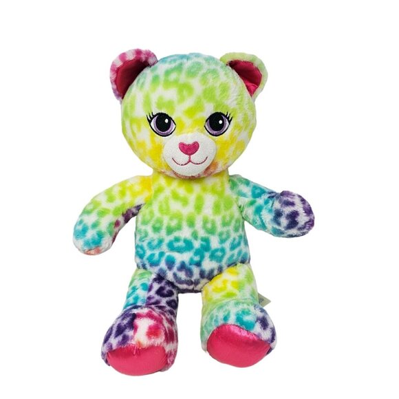 Build-A-Bear Rainbow Leopard Plush Stuffed Animal 17" - Picture 1 of 3